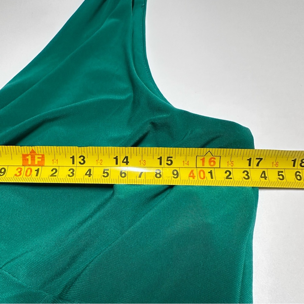 Lauren Ralph Lauren Ruched Knot Front Cocktail Sheath Dress Green Size 14 Formal - Picture 6 of 9